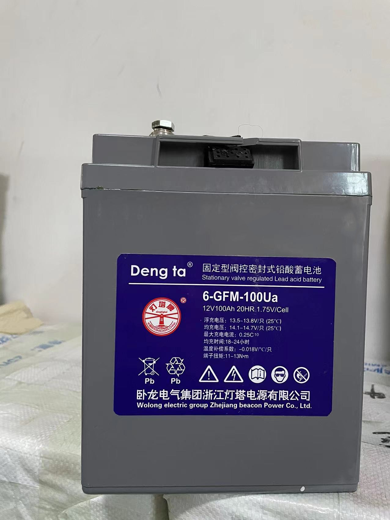 Dengta灯塔蓄电池6-GFM-100Ua